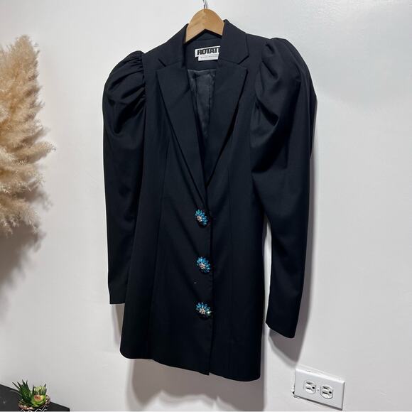 ROTATE Birger Christensen Carol Crystal-Embellished Blazer Mini Dress Size US-4 - Picture 7 of 15